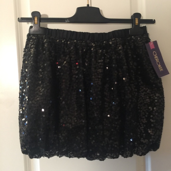 Cherokee Dresses & Skirts - Cherokee Bubble Hem Sequin Mini Skirt